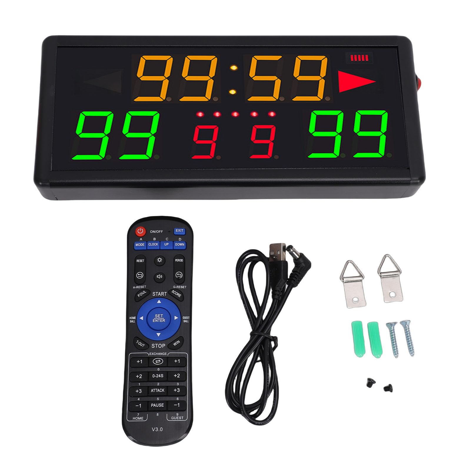 Jectse Marcador Electrónico de Baloncesto, Tablero Digital Portátil de 10