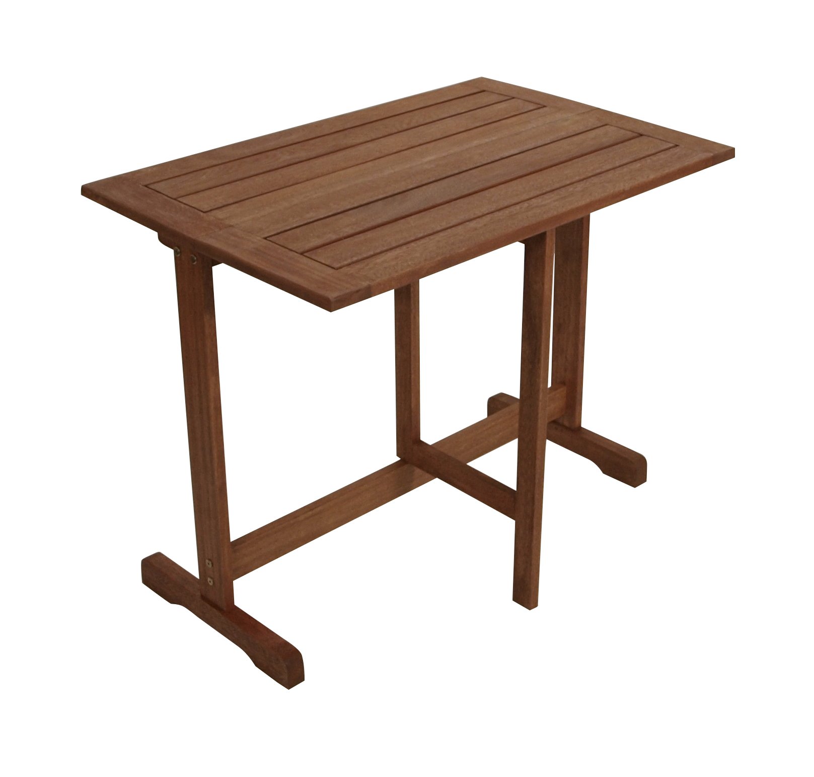 Balkontisch Klappentisch Porto 90x60cm aus Eukalyptus Holz, braun geölt, FSC®-Zertifiziert, Outdoor