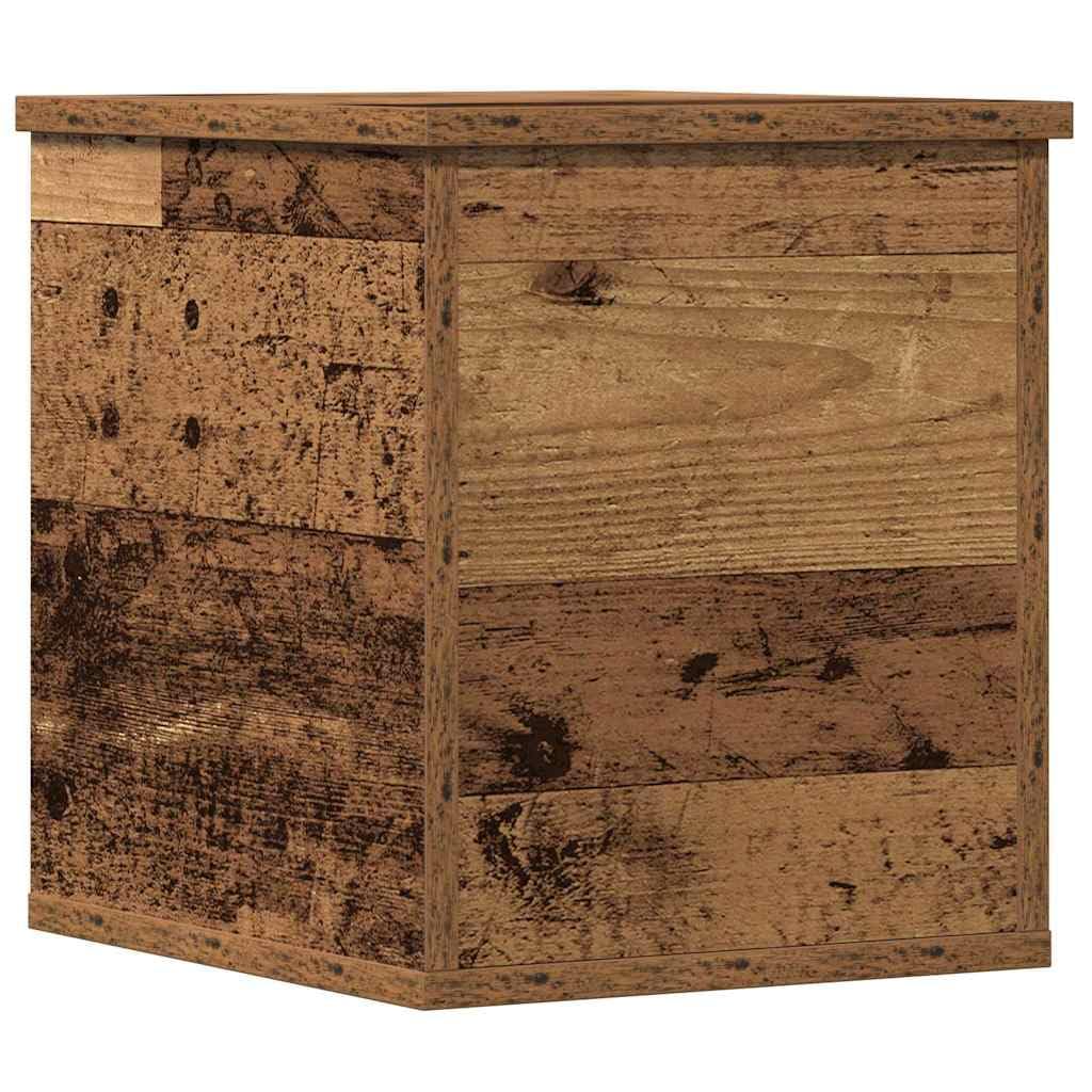 vidaXL Storage Box Old wood 30 x 35 x 35 cm Engineered Wood, Modern Living Room, Rectangular Chest, Durable Storage Solution, Stylish Large Trunk, Multi-Purpose Home Organizer
