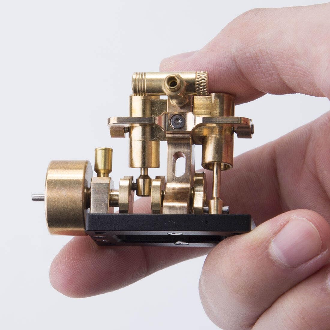 NULA 2 Zylinder Dampfmaschine Motor Modellbausatz, Mini Inline Swing Dampfmaschine Engine Modell für Innerhalb 40cm Retro Boot Modelle Spielzeug für Kinder Erwachsene - ohne Kessel