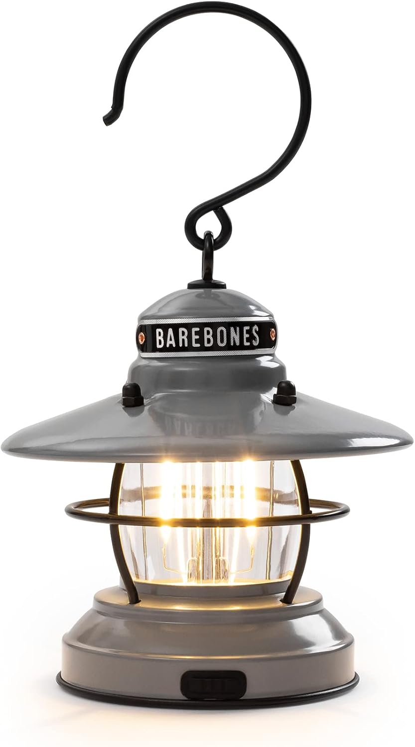 BAREBONES Mini Edison Lantern LED Slate Gray