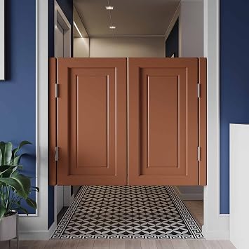 Swinging Door Cafe Door Indoor Solid Wood Saloon Door Swinging Cafe Doors Brown, Cowboy Half Waist Door Swing, Living Room/Bathroom/Laundry Saloon Door, Emporium Butler Door - Custom Size  Size W70