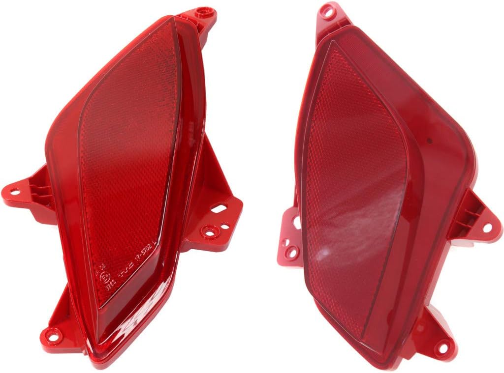 For 2017-2018 Hyundai Santa Fe Pair Driver and Passenger Side Rear Bumper Reflector DOT Certified HY1184120 HY1185120 - Replaces 92405-B8700 92406-B8700