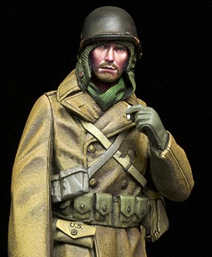 Miniatura 2 de 1/16 4.724 in nosotros infantería invierno figura pie kit resina modelo miniatura sin ensamble sin pintar
