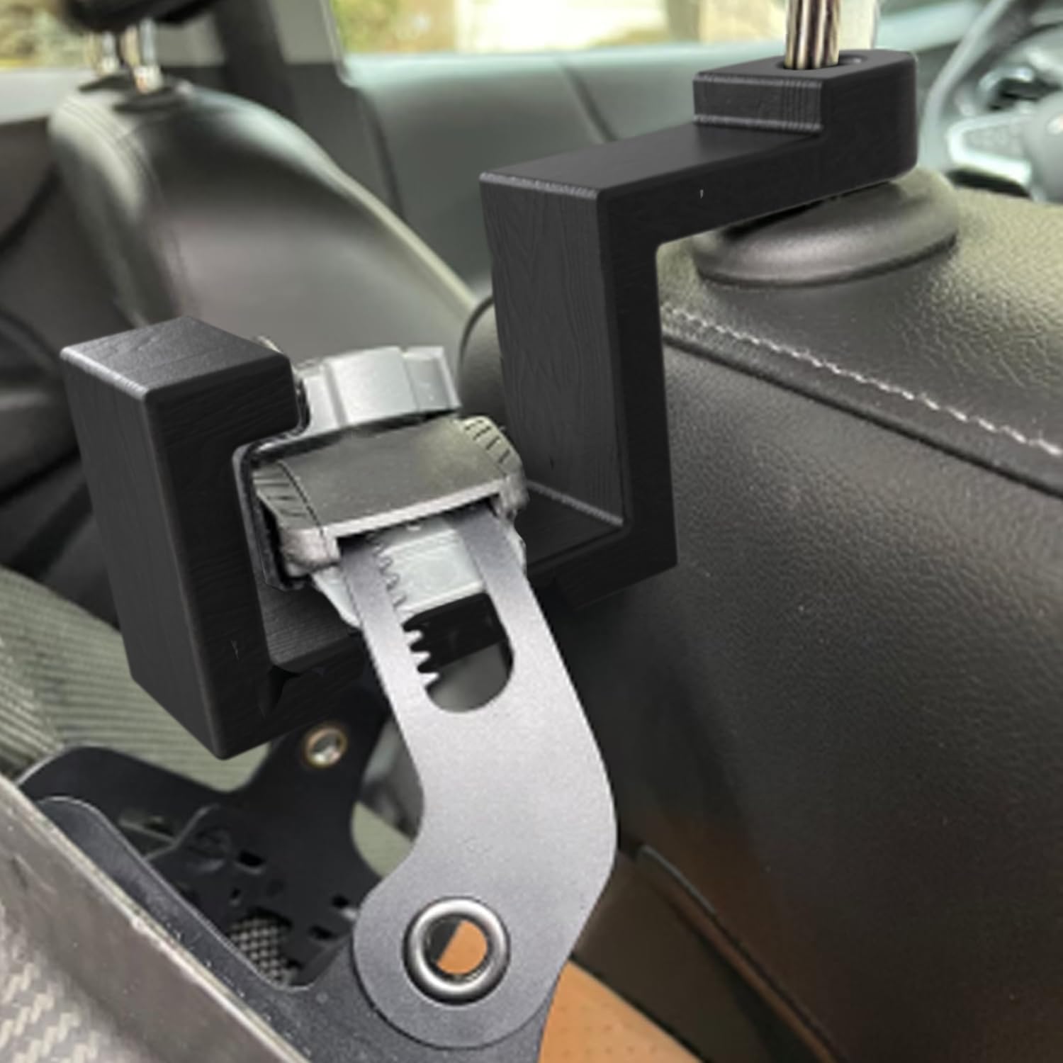 Hard Hat Hook for Seatback, Truck Seat Hard Hat Holder, Heavy Duty Back Mount Hook for Hard Hats & Vests, Adjustable Truck Accessories Organizer, Securely Holds Construction Gear, Caps, Safety Vest