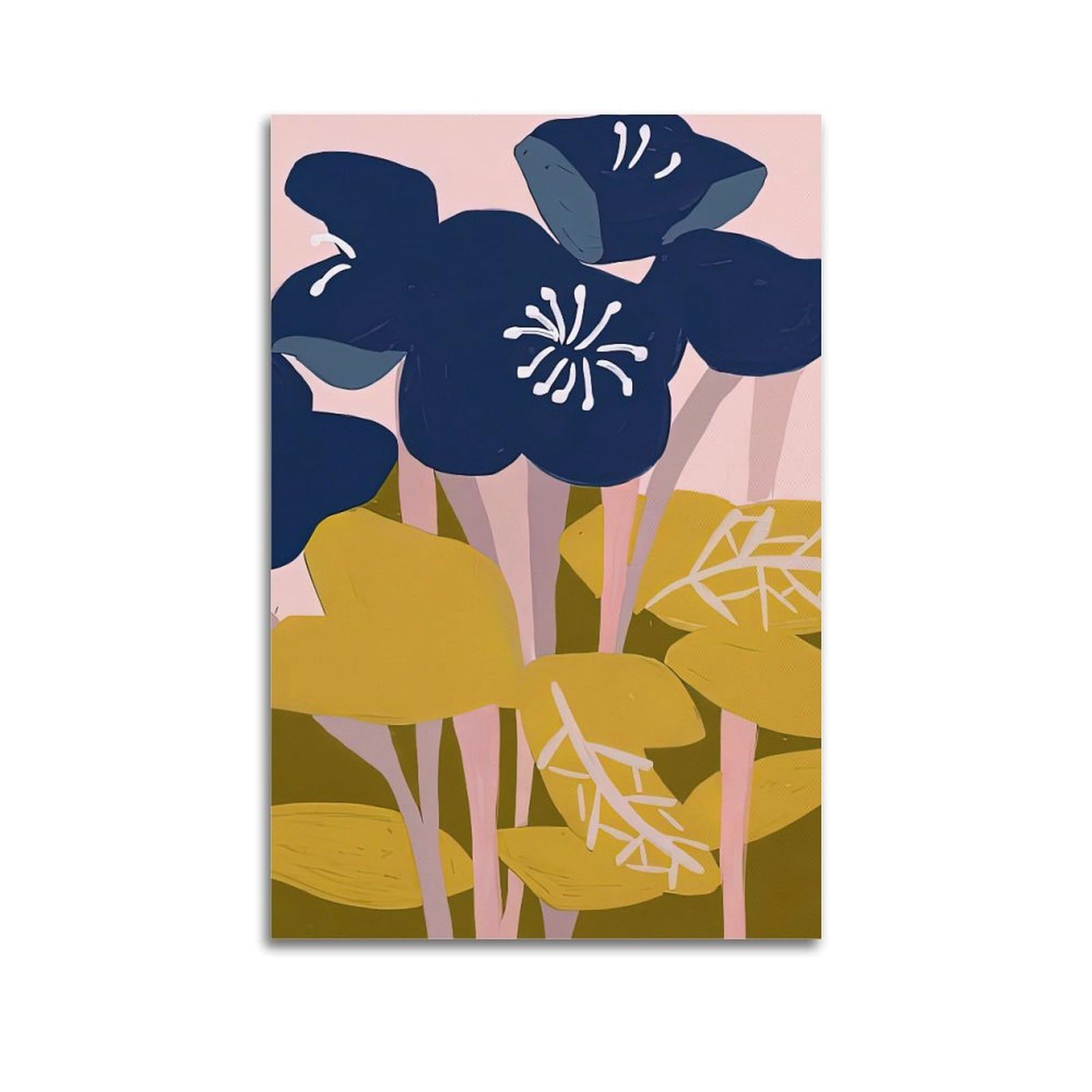 DLJGDS Simple Art Plant Poster Illustration Morning Glory Decorative Painting Canvas Wall Posters And Modern Family Bedroom Decor 24x36inch(60x90cm)