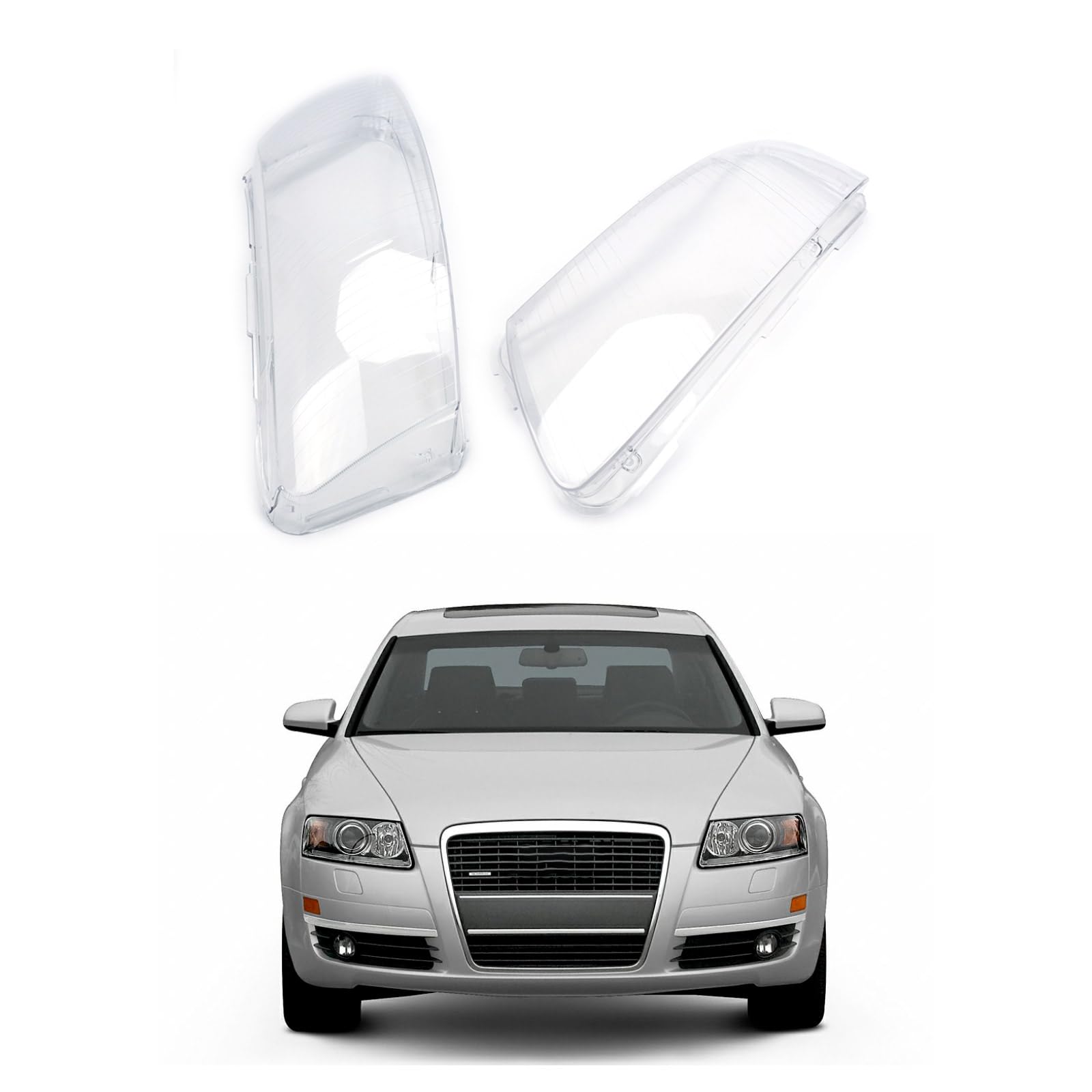 JzcsdkSIL Car Head Lights Cover for 2006-2011 Transparent Housing Front Headlights Lens Shell Glass Lampcover Car Accessories