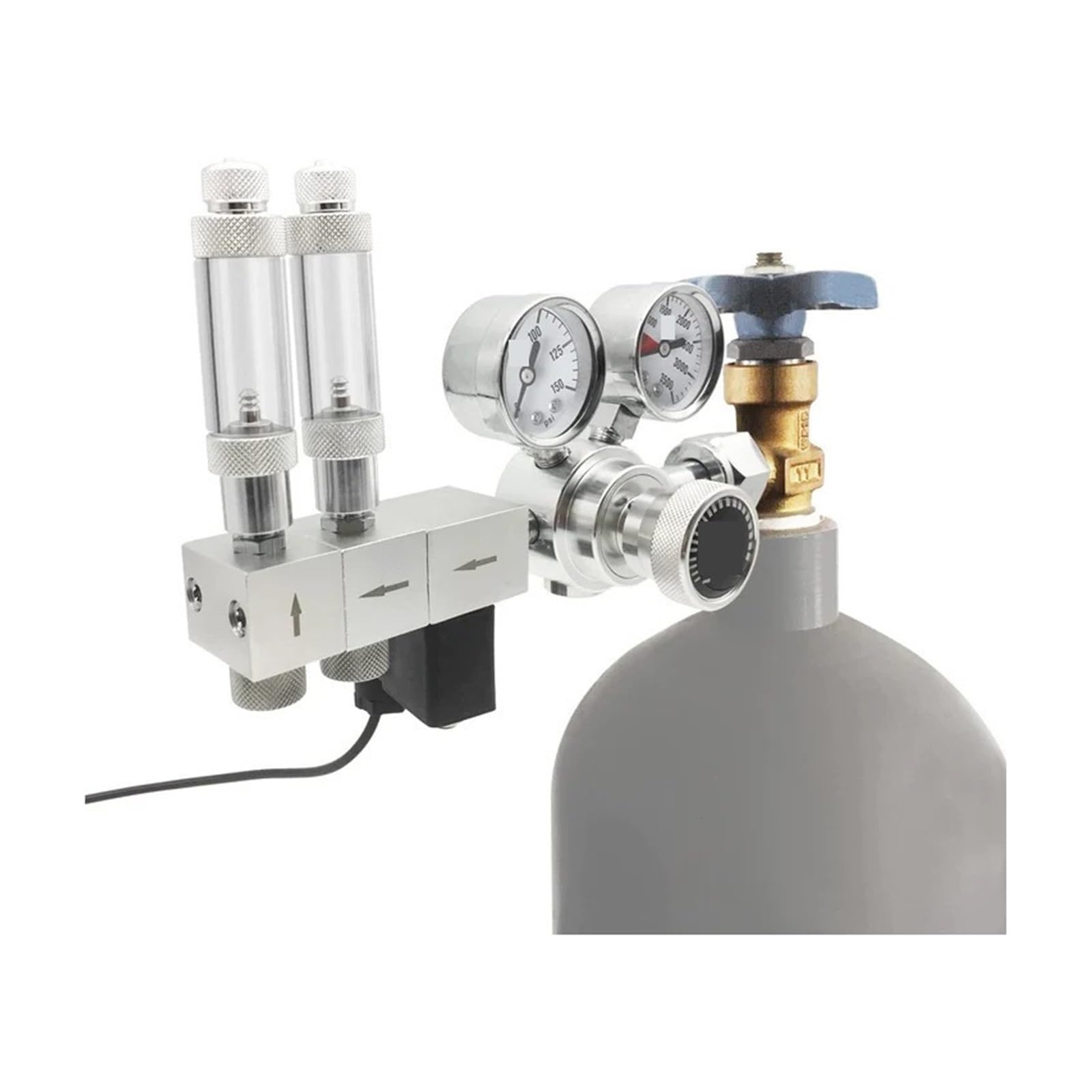 Reduktor ciśnienia CO2, Akwarium Regulator CO2 Elektromagnes ciśnienia Wysoki cylinder Akcesoria do zaworów Zestaw wędkarski Fishbowl Reduktor dwutlenku węgla