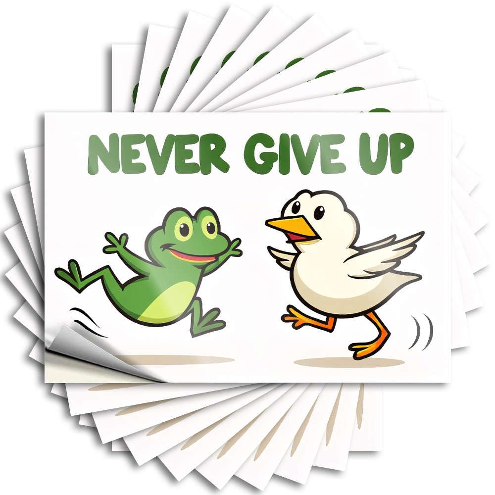 Sticker Men Stuff Vinyl Sticker | Never Give Up, Keep Moving Forward! New for Tiki Use(6X9CM)