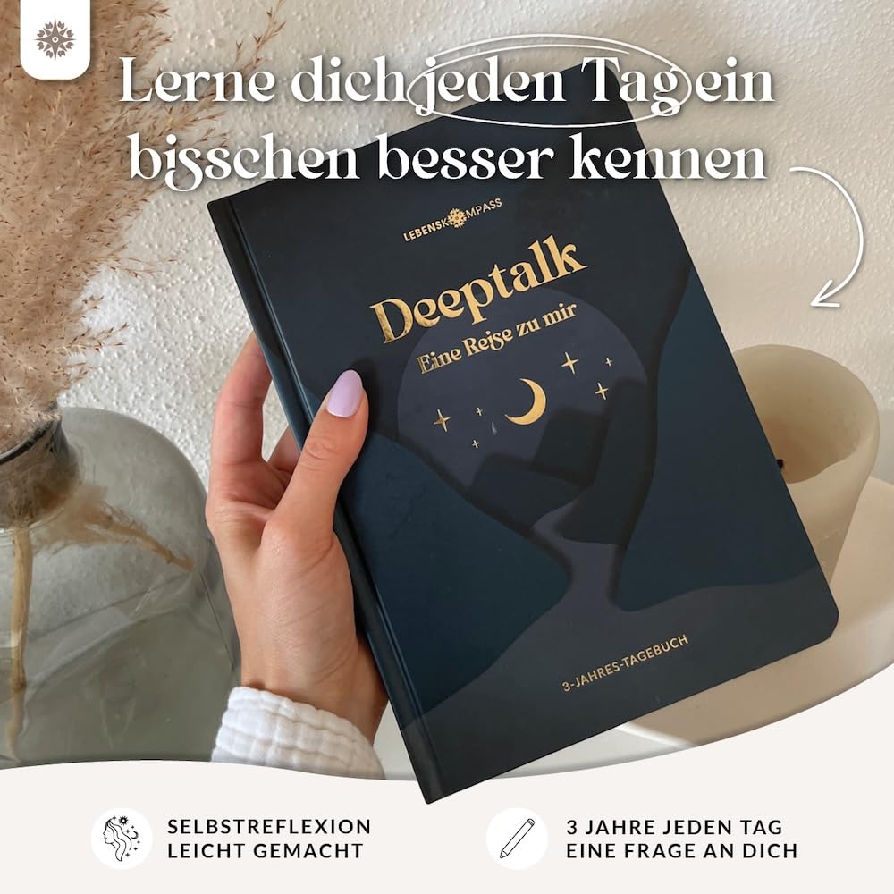Lebenskompass® 3 Jahres Tagebuch für Erwachsene - Deeptalk Eine Reise zu mir Selbst "CANYON" One line a day - 5 Minuten Tagebuch Erinnerungen, Reflexion und Achtsamkeit - Journal Buch DIN A5 Hardcover