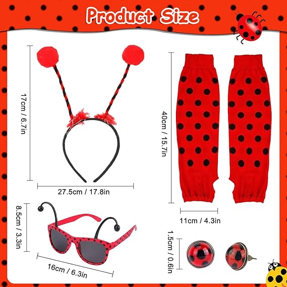 HOWAF 4 Deguisement Abeille Femme Fille Bandeau Abeille Antenne DAb Lunettes Dabeilles Bracelets Boucles Doreilles De Amz B