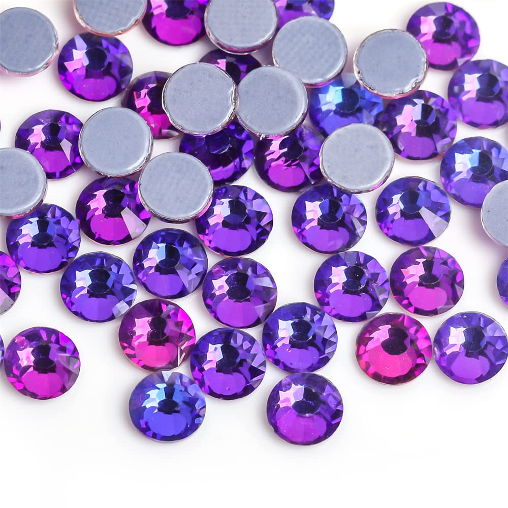 Diamantes Crystal Hotfix Rhinestones, Kryształki do żelazka Hot Fix, wielokolorowe, różne rozmiary, 1000 szt.(Antique Copper,SS20-1440pcs)