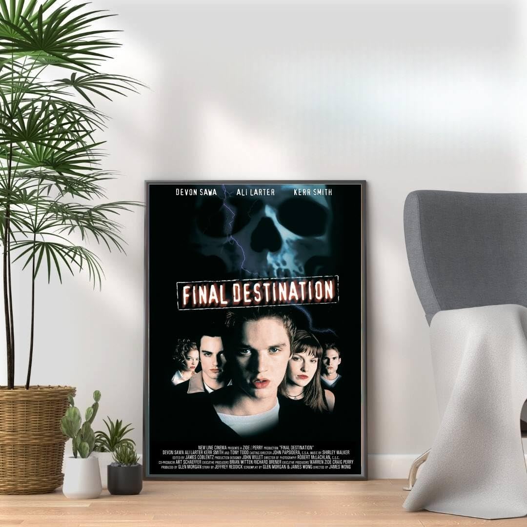 Horror Movie Poster Prints, Scary Film Wall Art, Halloween Decor, Horror Room & Home Cinema Wall Decor (FINAL DESTINATION, A3 Print Only (42x30cm))