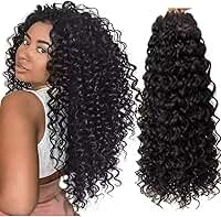 Cabelo Cacheado Orgânico Para Crochet Braid - 320gr 75cm Idêntico ao Cabelo Humano Fibra Premium(Preto)