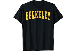 Berkeley Arched Varsity Text Yellow - Womens Mens Berkeley T-Shirt