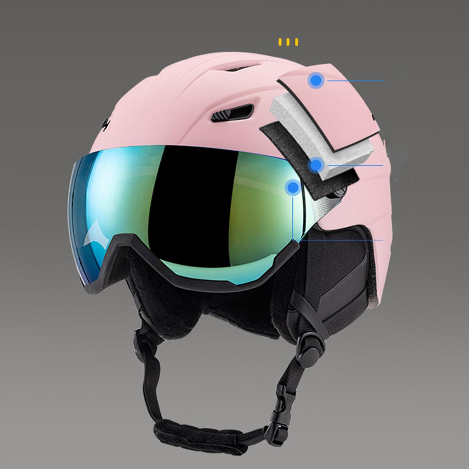 Casco con Orejeras para Esquí Y Monopatín con Resistencia a Los Impactos