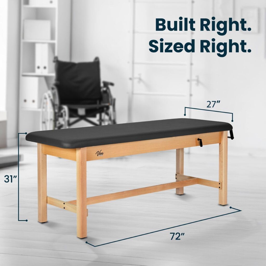 Aristo H-Brace Flat Treatment Table, 500 lbs Weight Capacity, Black