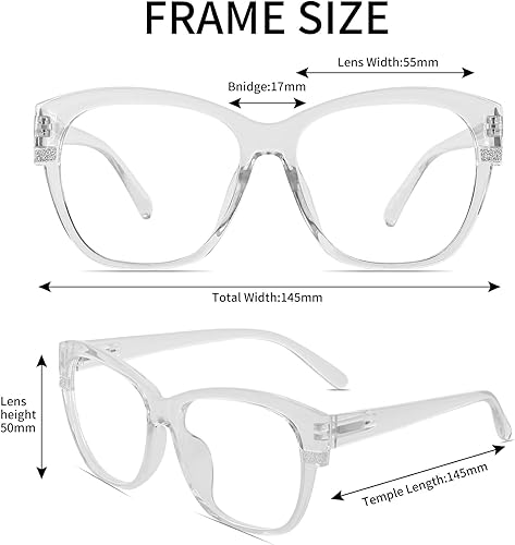 Miniatura 5 de OCCI CHIARI Lentes de lectura de gran tamaño para mujer, elegantes lectores cuadrados redondos 1.0 1.25 1.50 1.75 2.0 2.25 2.50 2.75 3.0 3.5