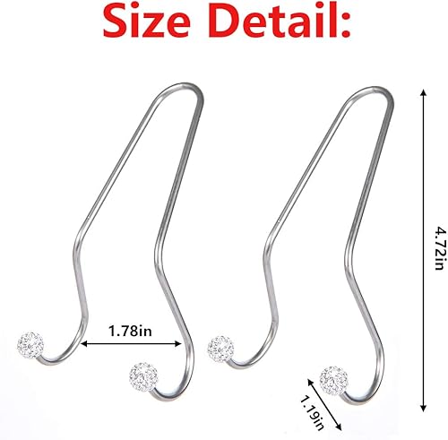 Miniatura 2 de Ganchos para asiento de automóvil con diamantes de imitación, ganchos organizadores universales para reposacabezas de automóvil, ganchos A-blanco
