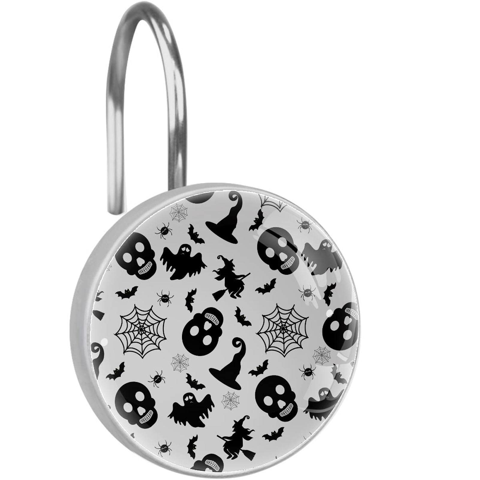 Anneaux de douche Halloween fantômes pour décorer votre salle de bain