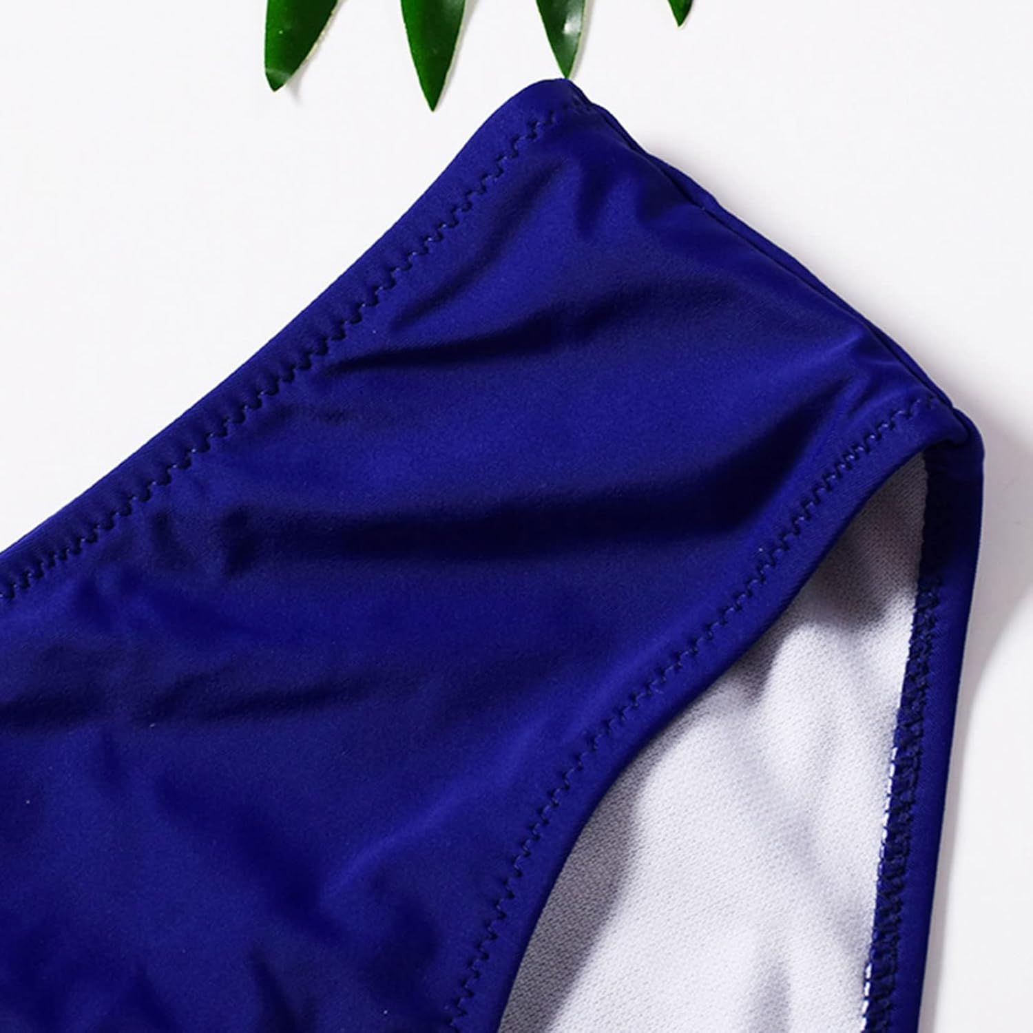 Lu's Chic Women's Swim Shorts Swimsuit Tankini Briefs Solid Bikini Bottoms Mid Rise Bathing Suit
