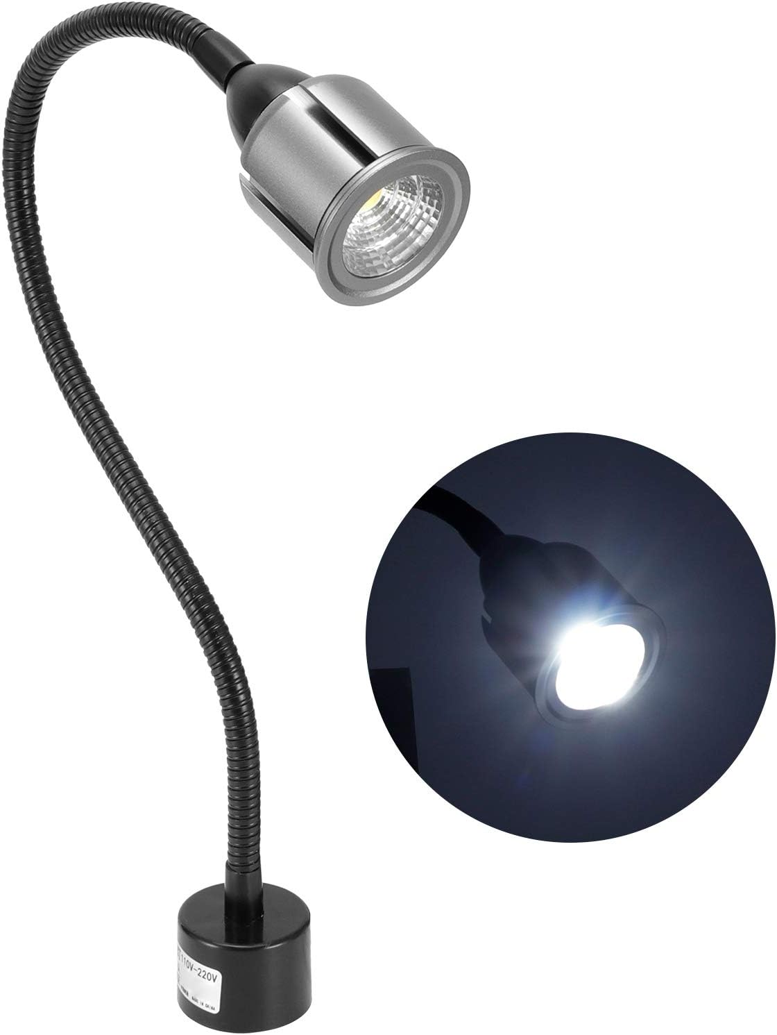 Desk Lamp with Magnetic Base, Flashlights Handheld (Standard) Flashlights Swing Arm Lamp, Flexible Gooseneck Table LED Working Light - for Study/Reading/Office/Work