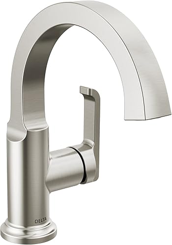 Miniatura 7 de Delta Faucet Tetra - Grifo de baño cromado de un solo agujero, grifo cromado de un solo mango, grifo de lavabo de baño, tecnología de sello de