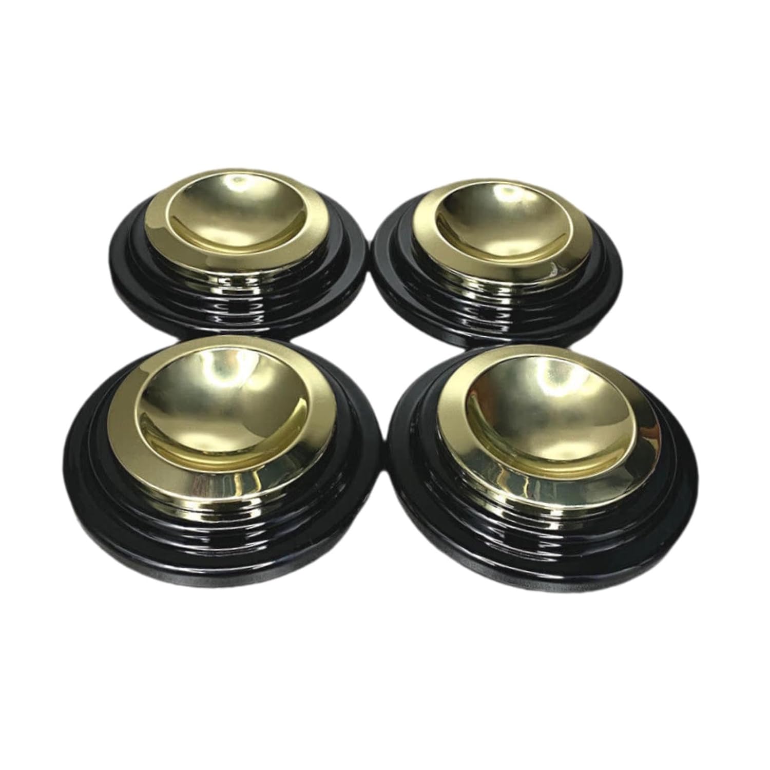 Simhoa 4Pcs Piano Caster Cups Metal Rubber Heavy Duty for Furniture Replacements Multiuse Professional Piano Floor Protectors
