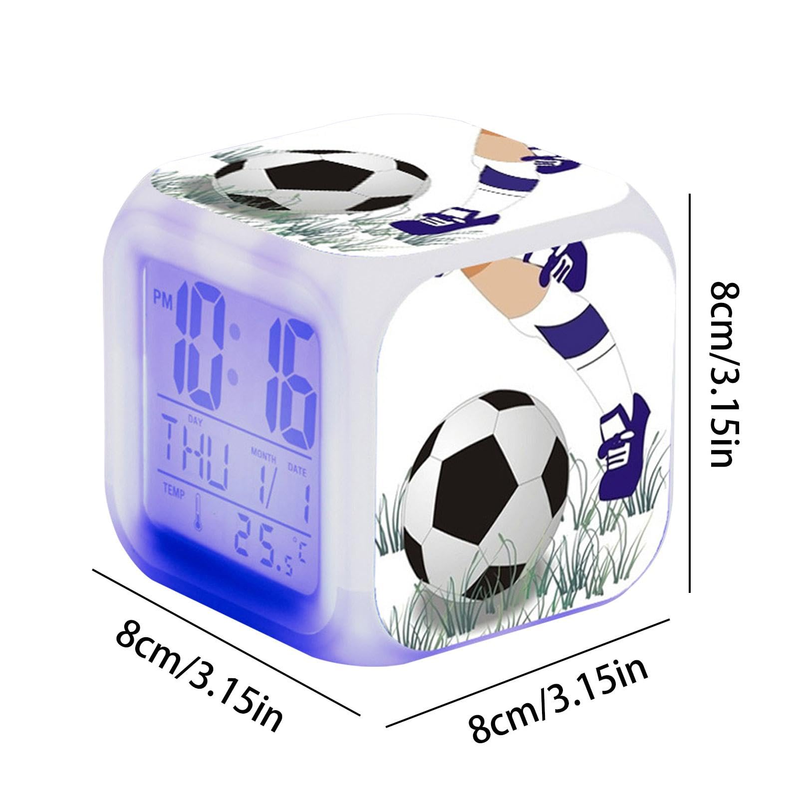 Samuliy Réveil De Football - Réveil Numérique Pour En-fants Adultes | Réveil Numérique De Football Affichage LED | Pour Rappeler Aux Kids- Décoration De Chambre D'enfant Pour Adolescents