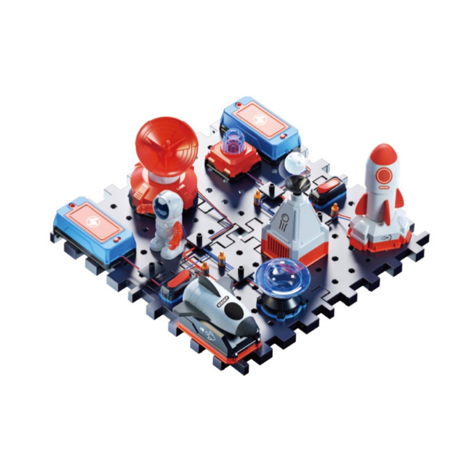 Kit Elettronico Sperimentale Creativo, Confezione Inglese A Tema Spaziale, Modello SD808, Set da 30 Pezzi