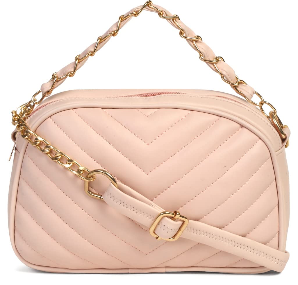 Envias Leatherette Side Sling Bags For Womens Ladies (Pink_VShape_EVS-174) (B09Y1W8LGH) Amazon Price History, Amazon Price Tracker