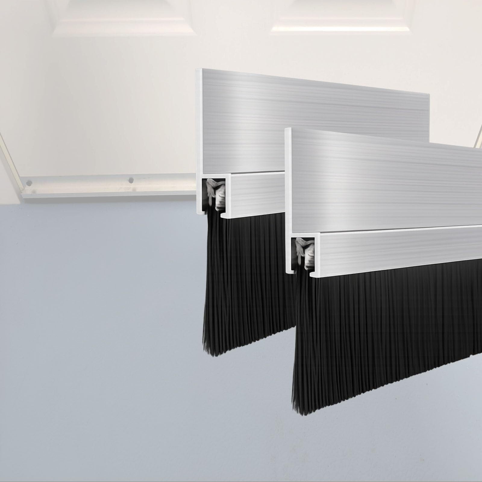 Cepillo para juntas de puerta de perfil H, 150 mm, junta de aluminio con
