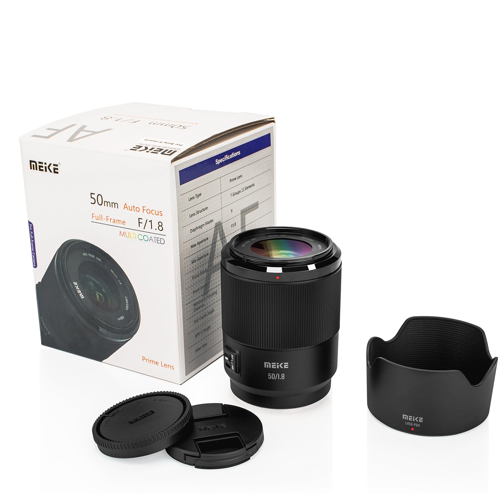 Meike 50mm F1.8 Full Frame STM Auto Focus Prime Lens for Sony E