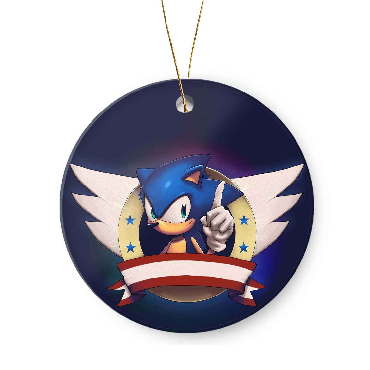 Christmas Ornament 2022-Anime Christmas Ornament Video Game Haning Ornament Keepsake Perfect Home Decor Xmas Ornament Round Ceramic Ornament 3 Inch