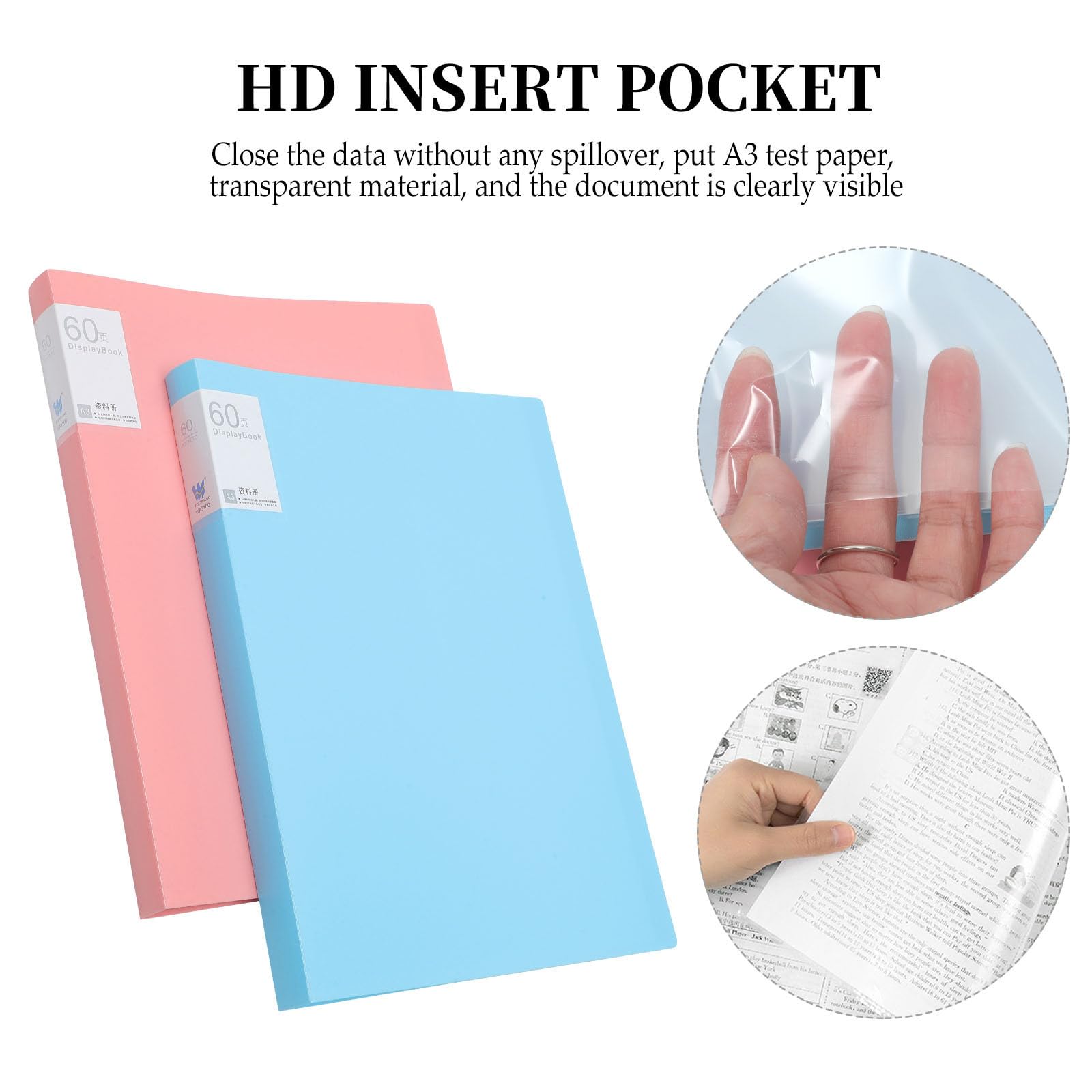 INOOMP Carpeta de Plástico Protege Ilustraciones y Dibujos para Gran Capacidad Diseño Compacto para Almacenamiento de Adecuado para Artistas y Estudiantes