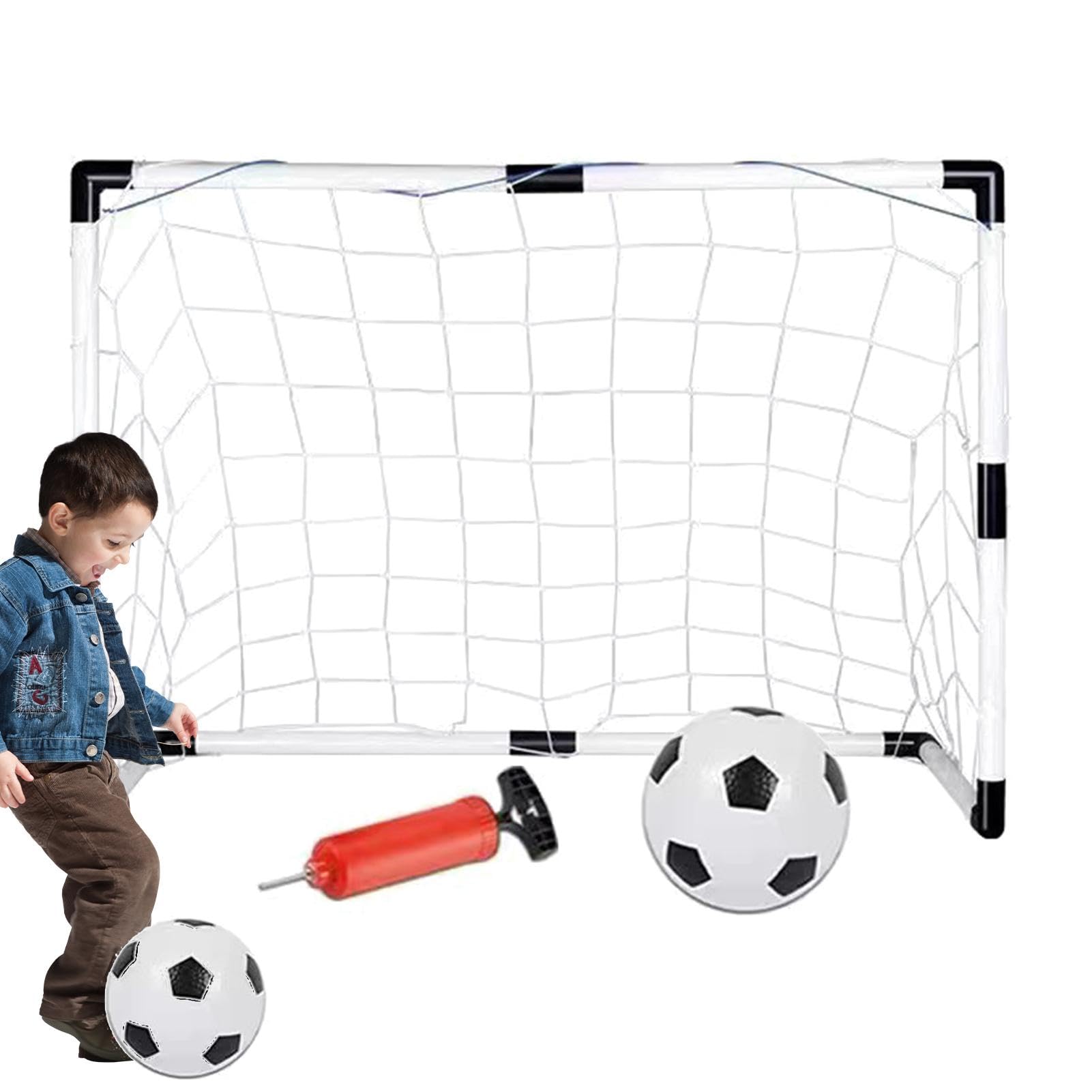 Soccer Net - Football Goal Net | Portable Soccer Goal | Kids Goal Posts | Toddler Football Goal Net | Football Goal for Kids | Small Soccer Goals | Football Goal Frame | Soccer Net for Kid Adult