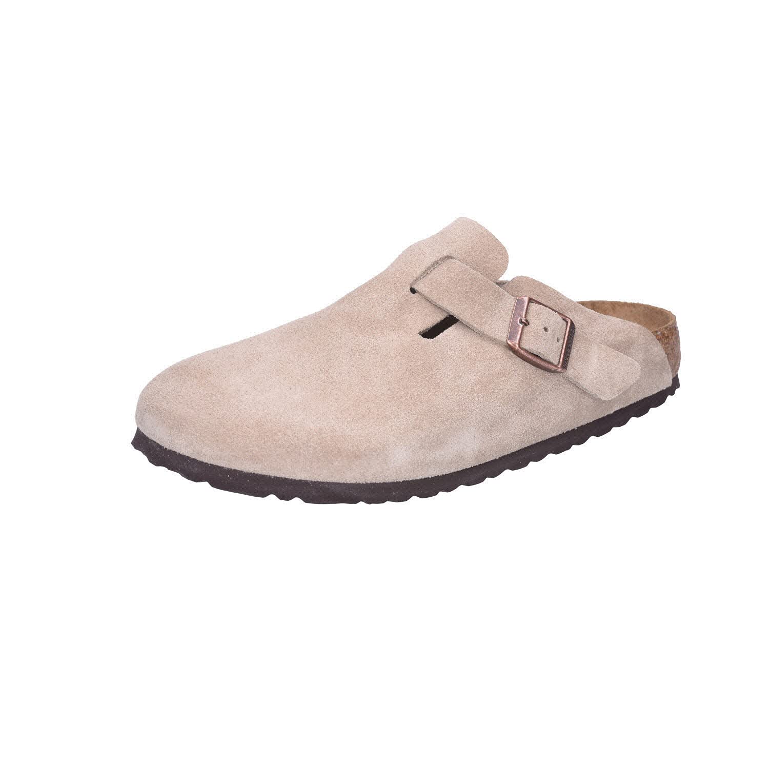 Birkenstock Men's Taupe Boston Soft Footbed Suede Narrow 'Taupe' 0560773