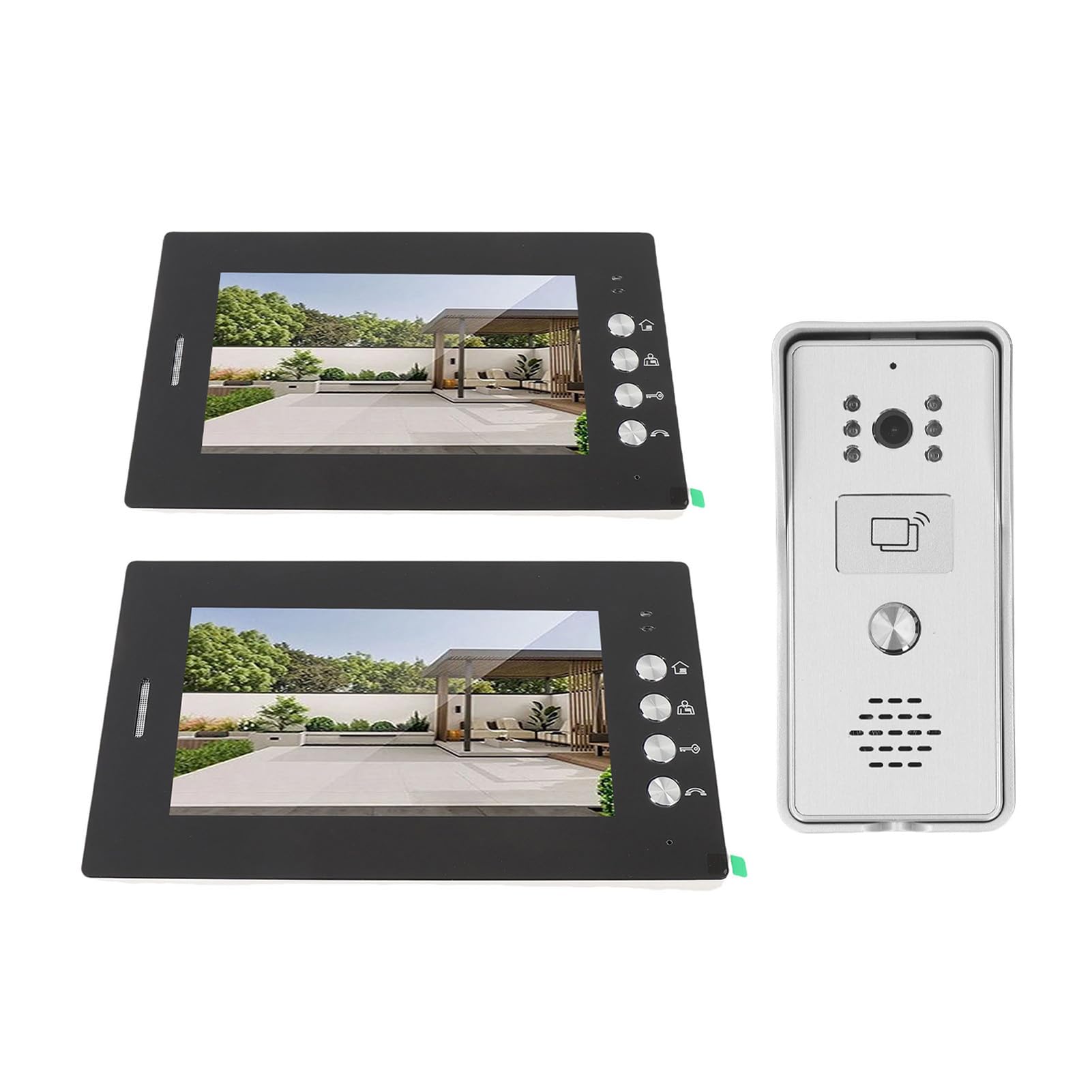 banapoy Videocitofonico 7 Pollici con Monitor Wireless Bidirezionale (Spina europea)
