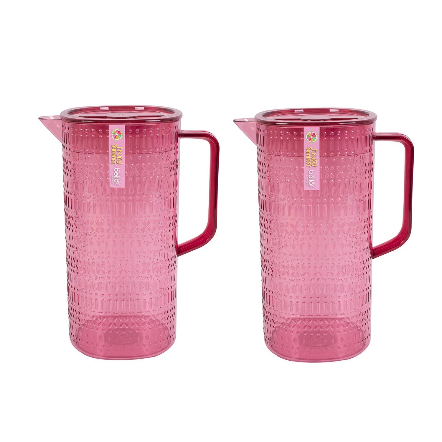 YöL 2.5L Pitcher Pink Aztec Patterned Design BBQ Drinks Jug Summer Party Tableware Carafe
