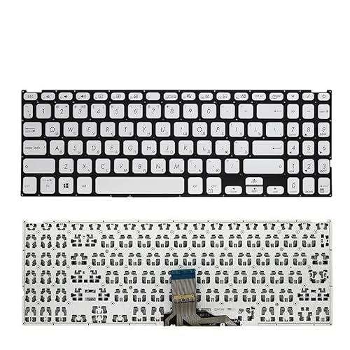 ASUS Vivobook X509 M509 M509DA X515DA X515MA FL8700 FL8700d Y5200F V5200JP V5200U�p US ���V�A�� SP BR �m�[�g�p�\�R���L�[�{�[�h(RU Silver)