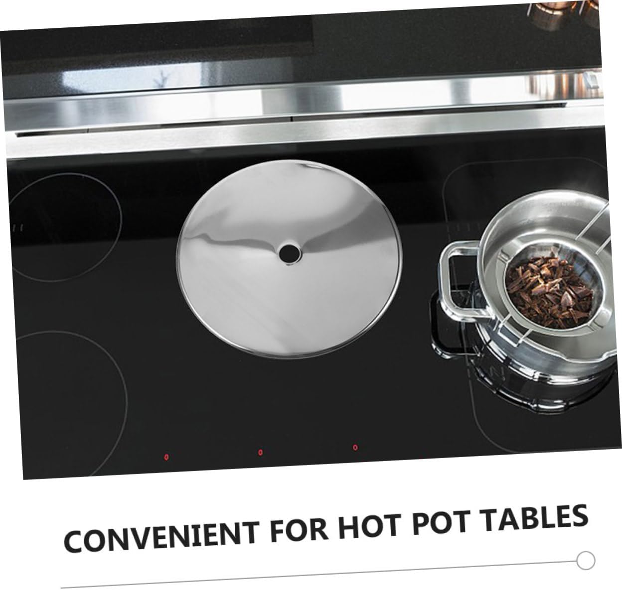 2pcs Thickened Stainless Steel Heat Diffuser Converter for Induction Cookers Hot Pot Table Ring Cooking Tool Round Cover Use