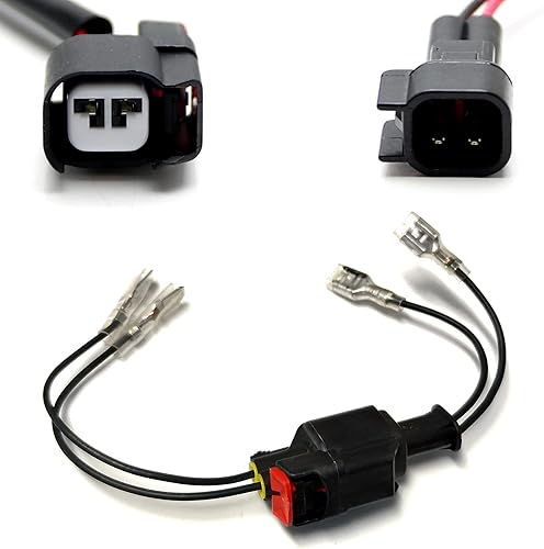 Miniatura 1 de iJDMTOY Sellos de conector macho y hembra a prueba de salpicaduras de 2 vías con coletas de 5 pulgadas, compatibles con Dodge Ford Automotive Use