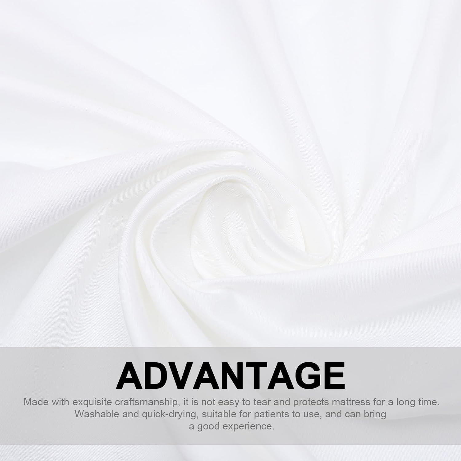 White Breathable Cotton Hospital Bedding Fitted Sheet for 1.2m Bed, Washable Mattress Cover Healthcare Bed Linen with Elastic Corners, Hospital Accessory for Care