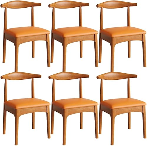 Miniatura 26 de YVYKFZD Solid Wood Dining Chairs Set, Armless Kitchen Chairs, Upholstered Dining Room Chair with Curved Back, Leisure Comfy Side Chair, for Living