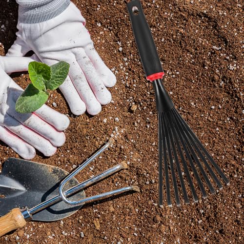 VANZACK 2pcs Metal Garden Hand Rakes mini miniatura 3