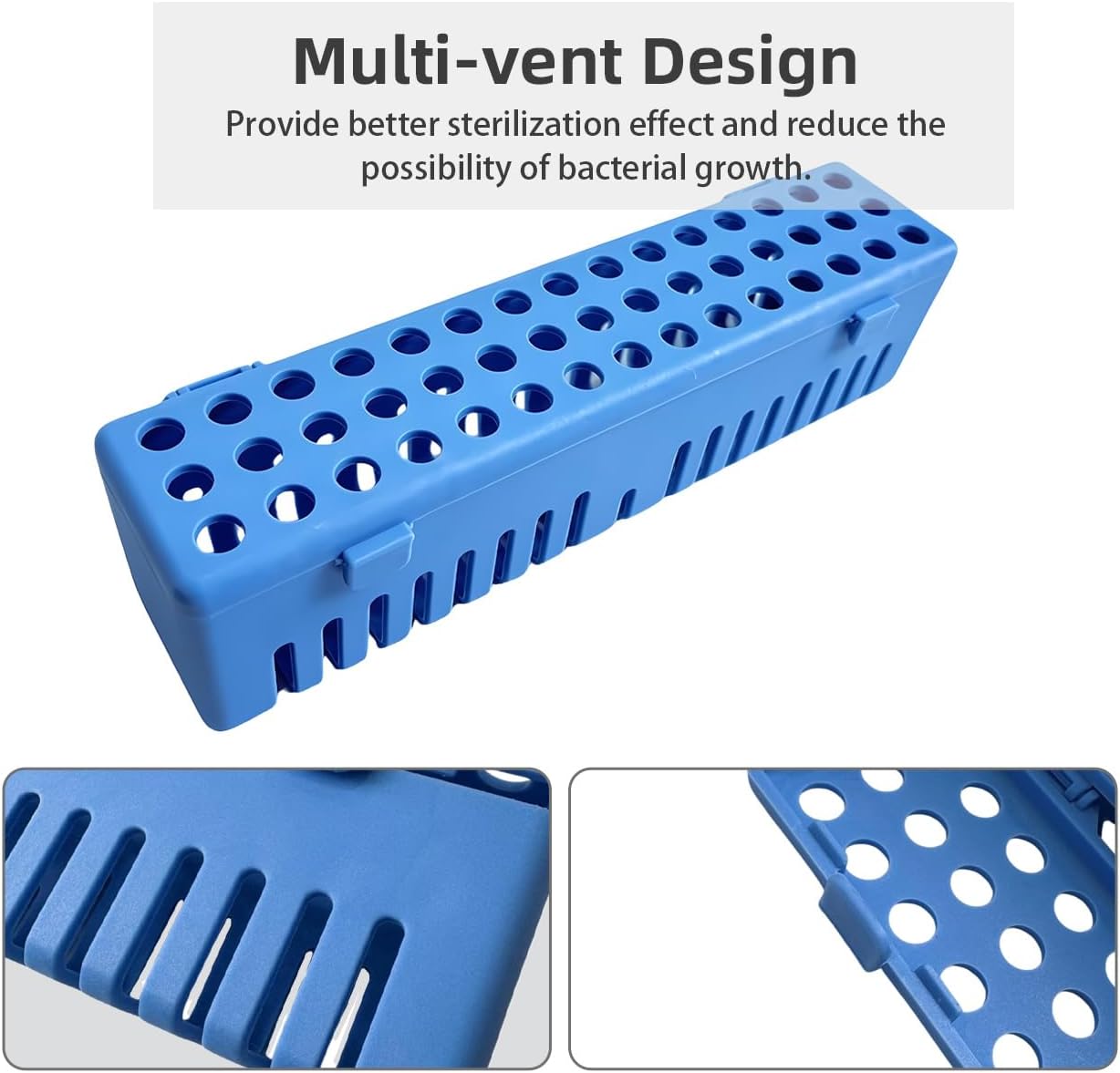 Dental Autoclave Sterilization Cassettes Rack Dental Sterilizer Box Instrument Cassette Sterilizing Tray Container Cool Sterilization Plastic Tray (Upgrade Version- 4 Color)