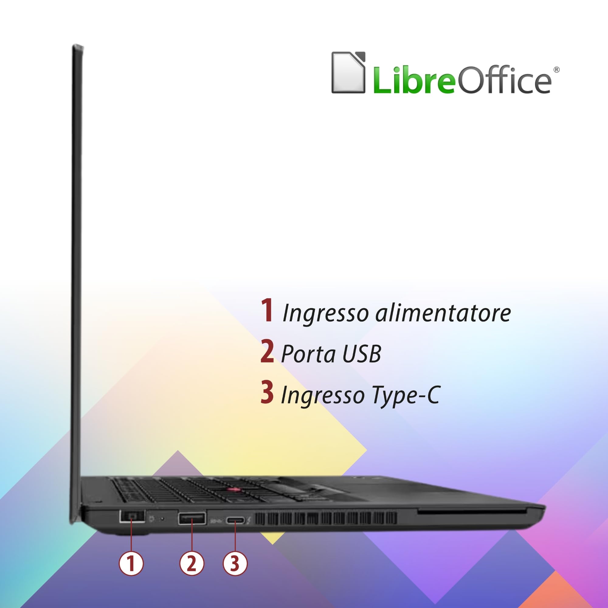 Lenovo Carbon X1, Pc Portatile Intel i5-5300U 2 Core 2.3Ghz, Ram 8Gb SSD 512Gb, Display 14.1" HD, Notebook Pronto all'uso con Libre Office, Win 11 (Ricondizionato)