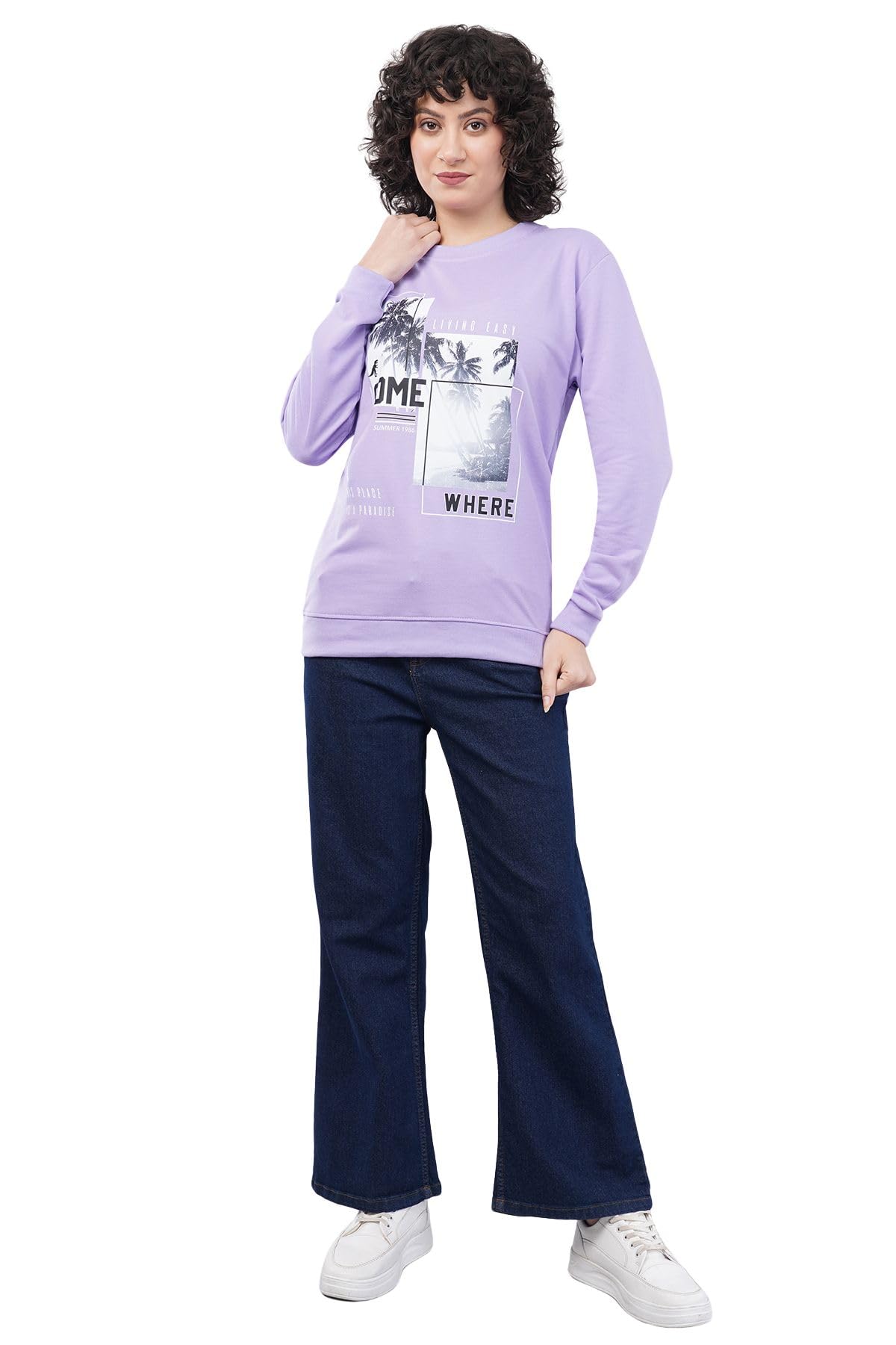 agatelier Women's Cotton Fleece Round Neck Full Sleeve Sweatshirt-picture-11