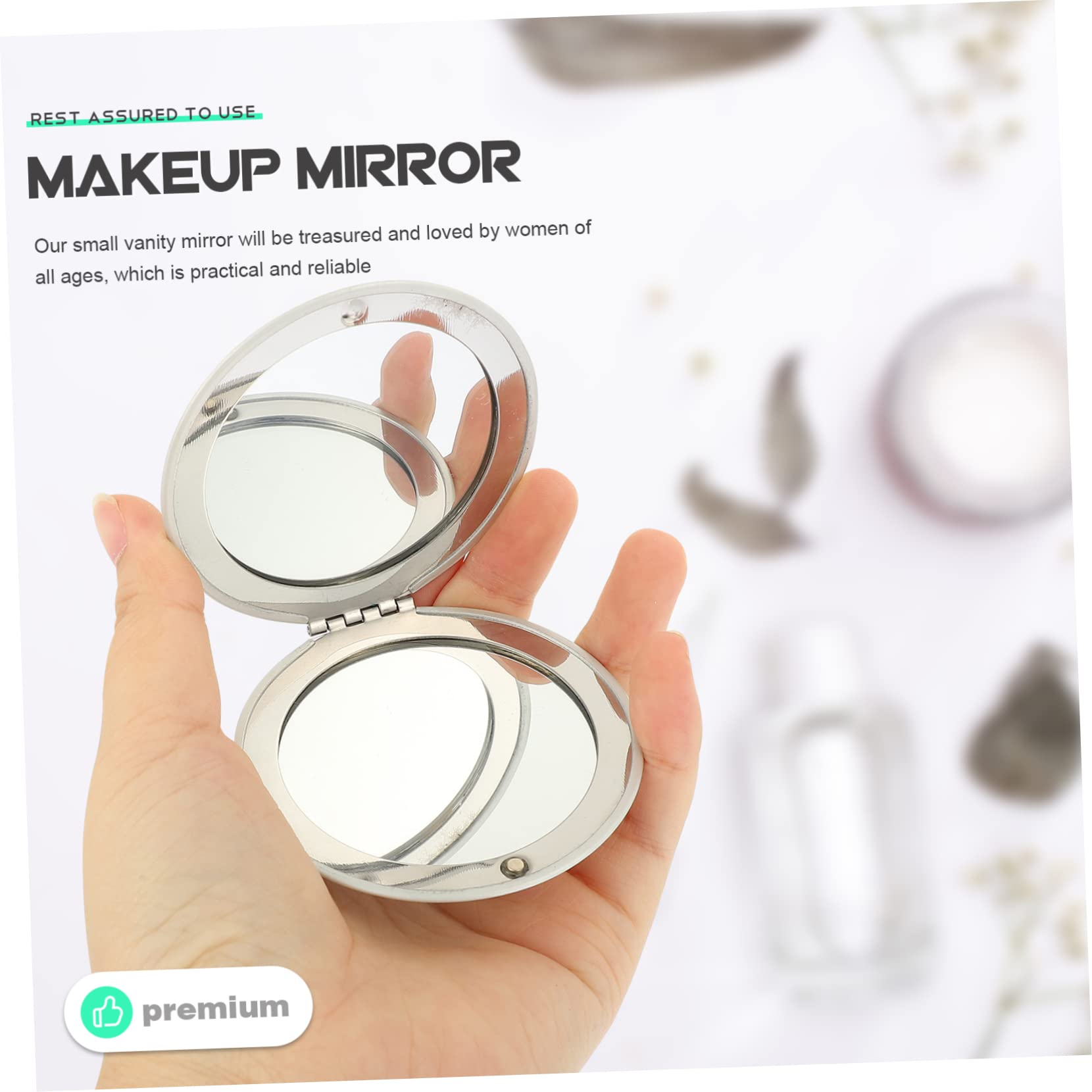 Didiseaon 6pezzi Specchio Da Trucco Specchietto Tascabile Doppio Lato Per Viaggio Design Creativo e Portatile Per Donne e Ragazze