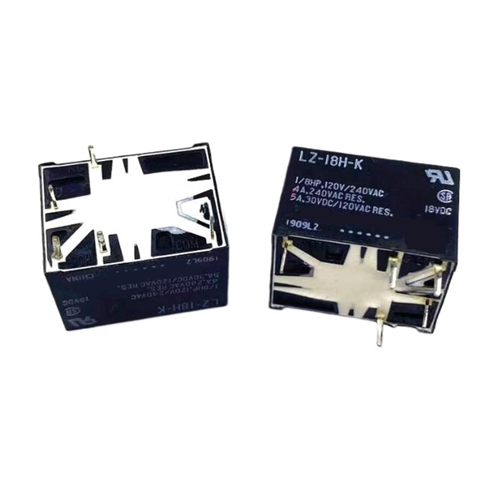 Relais LZ-18H-K 18VDC à 5 broches pour circuits électroniques (Lot de 5 pièces)